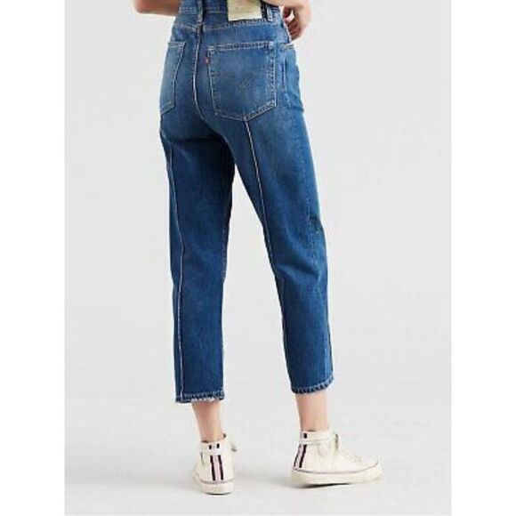 Rare Levi's Vintage Clothing 1950's 701 Crop Jeans Vintage Clothing WOMEN'S 29 - Picture 1 of 10